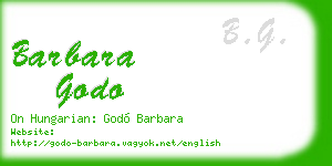 barbara godo business card